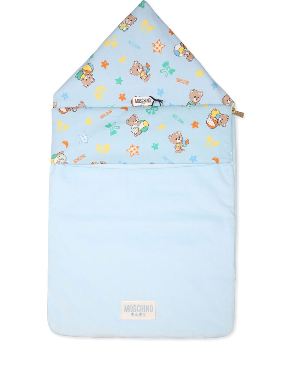 Moschino Kids Slaapzak met Teddy Bear-print Blauw