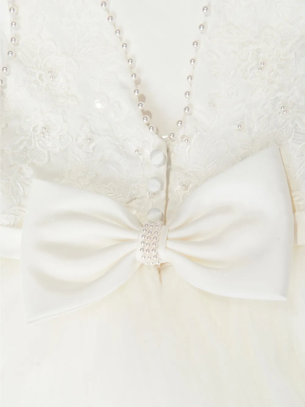 Sarah Louise Jurk met geborduurde bloemen Wit