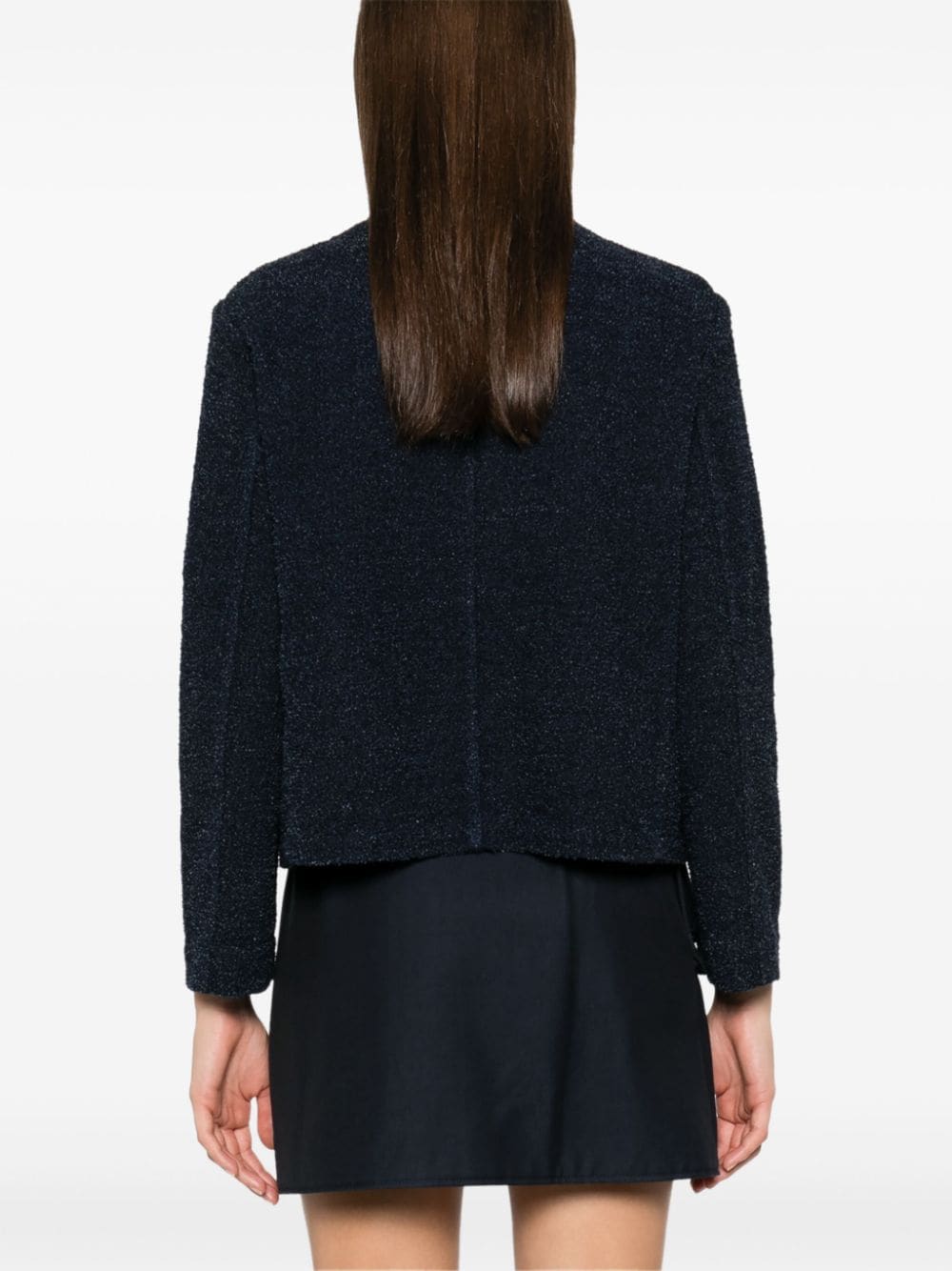 Shop Givenchy Bouclé-design Jacket In Blue