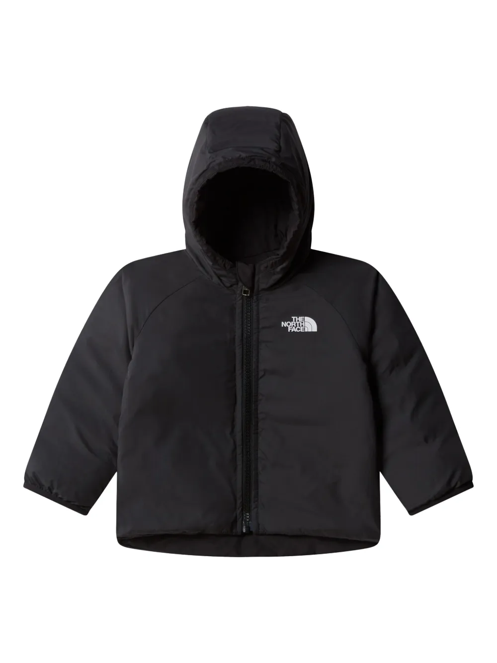 The North Face Kids Gefutterte Jacke Mit Logo Print Schwarz FARFETCH DE