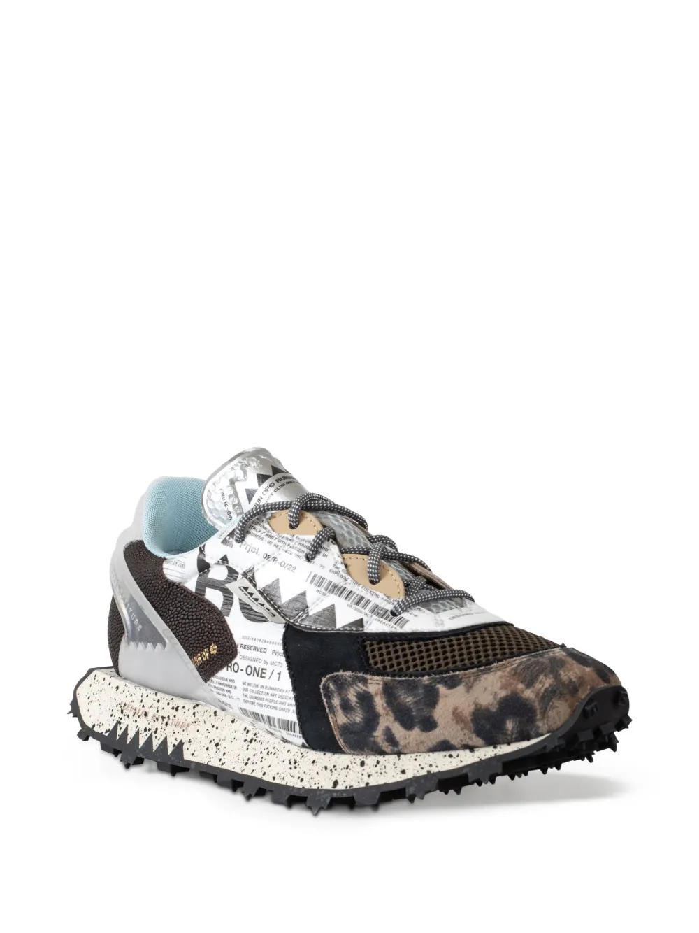 RUN OF Leren sneakers - Bruin