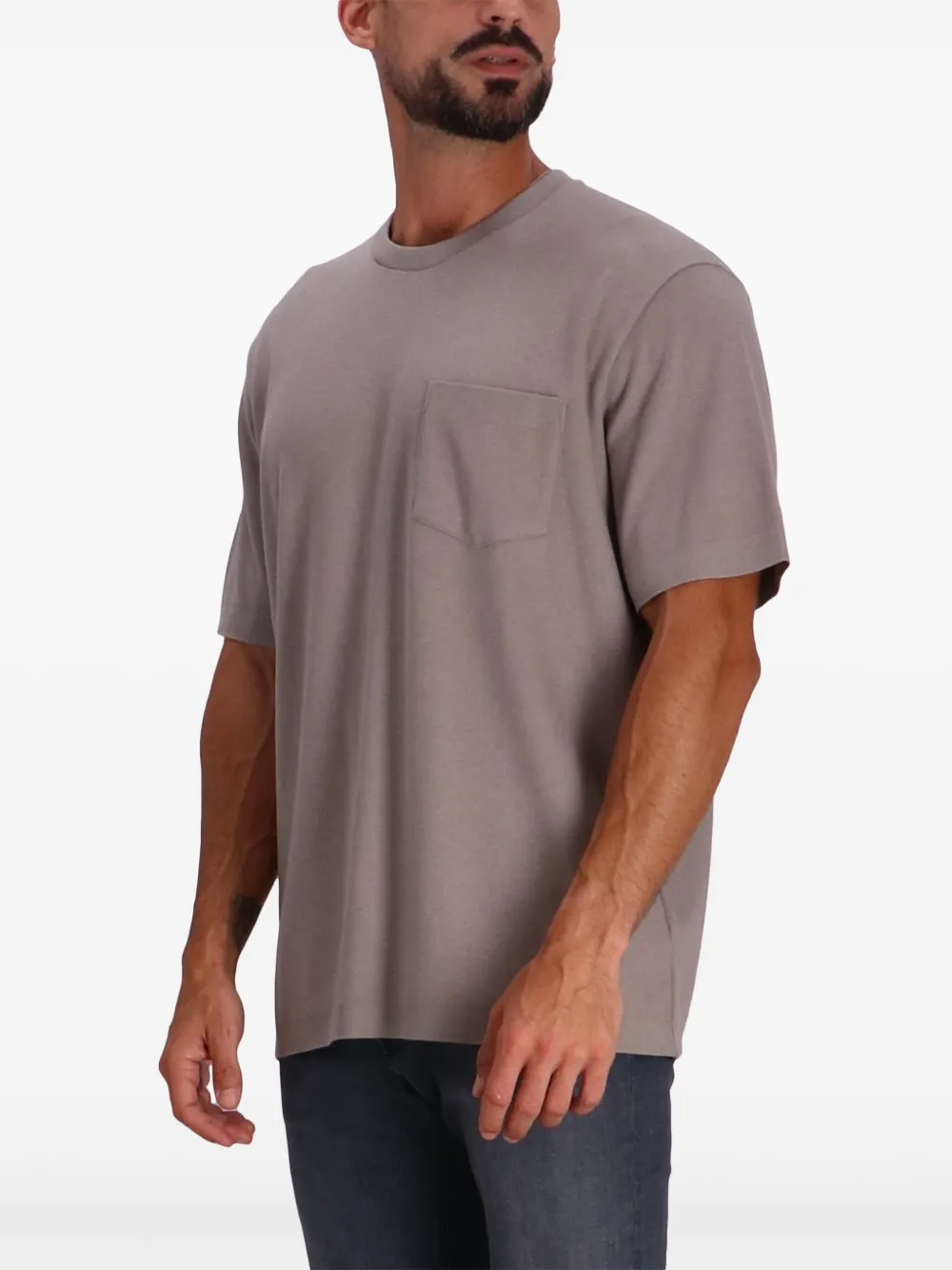 Herno T-shirt met opgestikte zak Paars