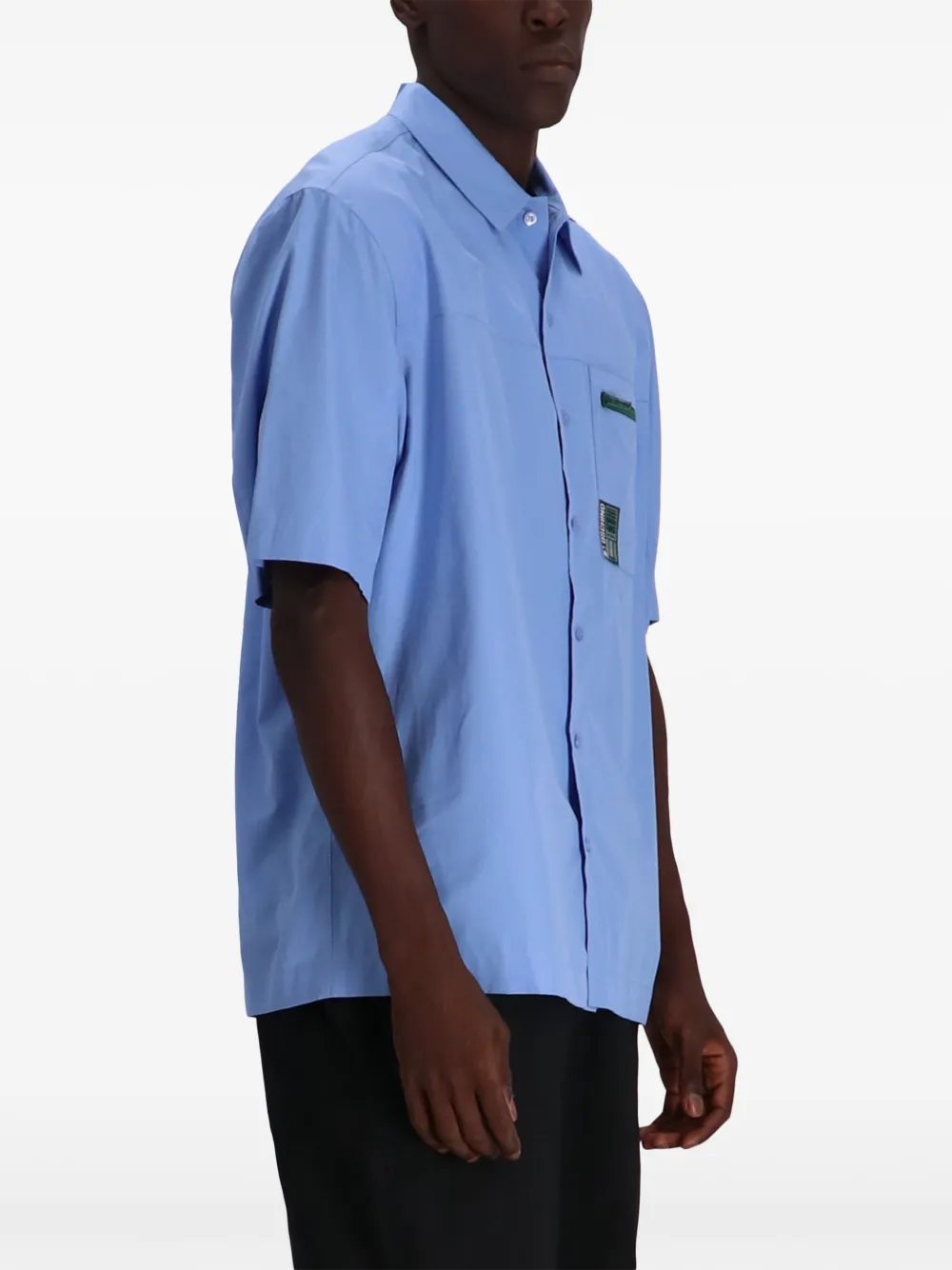 Moschino Katoenen overhemd met applicatie Blauw