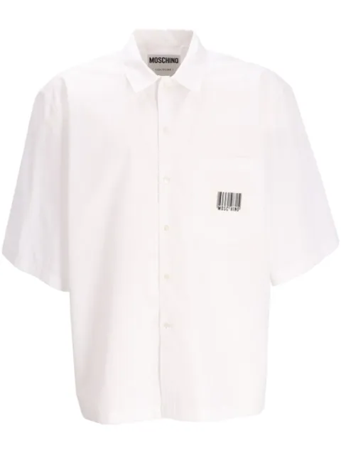 Moschino camisa de popelina con código de barras