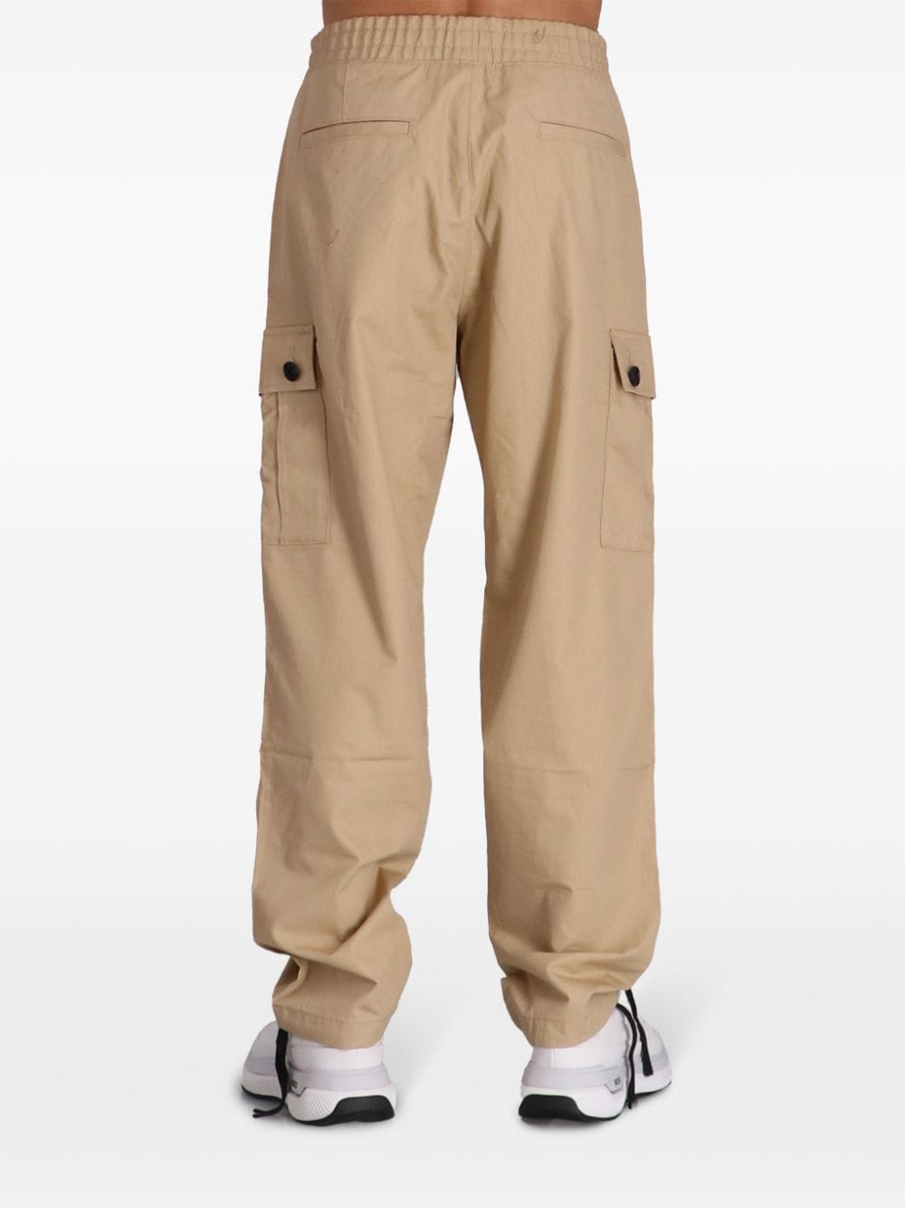 Shop Hugo Straight-leg Cargo Pants In Neutrals