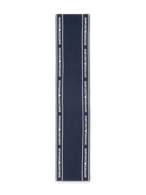 Emporio Armani Kids logo-intarsia scarf