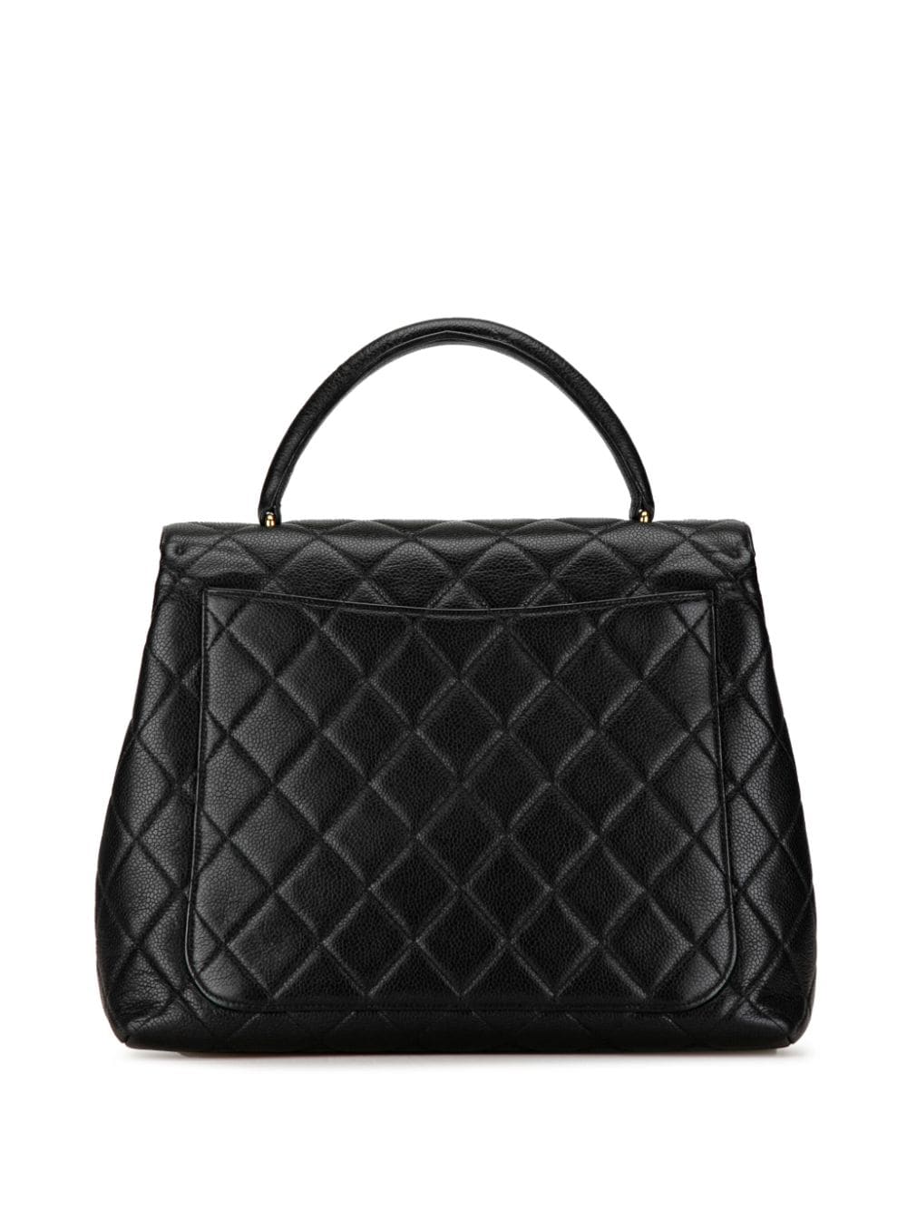 CHANEL Pre-Owned 1996-1999 Caviar Kelly handtas met handgreep - Zwart