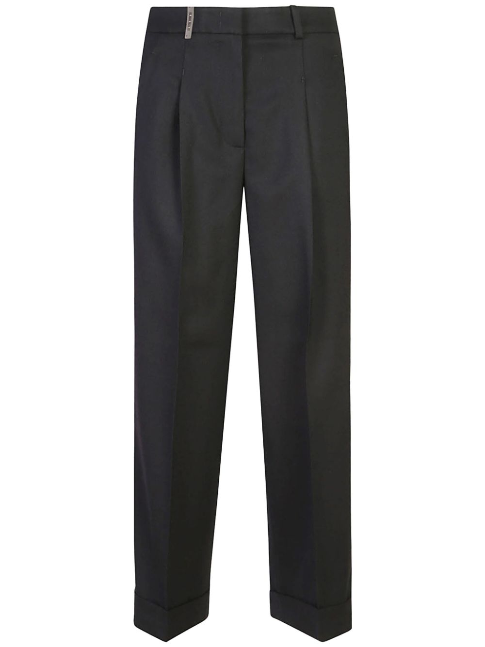 Peserico beaded-trim trousers - Black