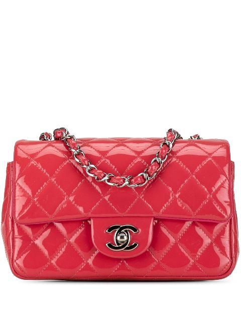 CHANEL Pre-Owned 2014 Mini Rectangular Classic Patent Single Flap crossbody bag WOMEN