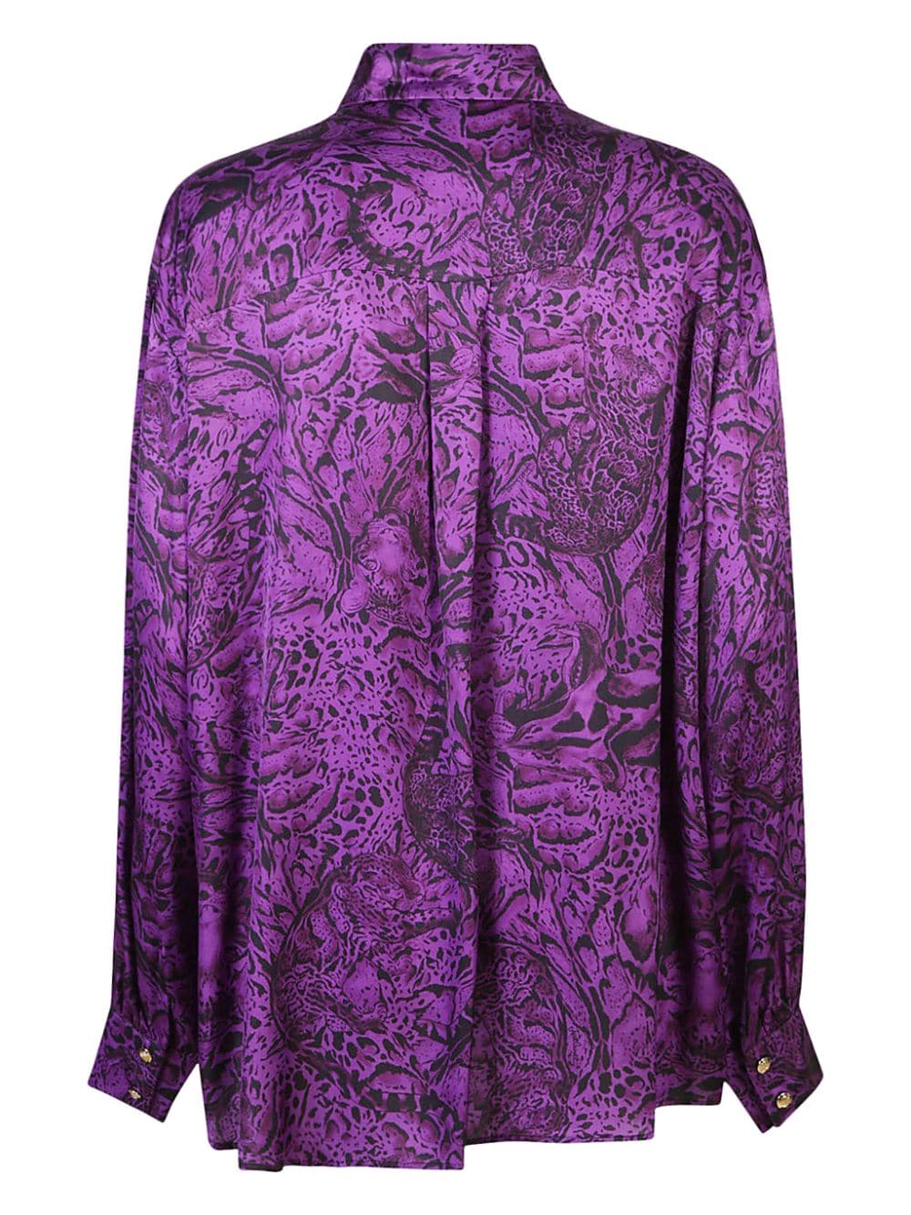 Shop Just Cavalli Animal-print Shirt In Purple