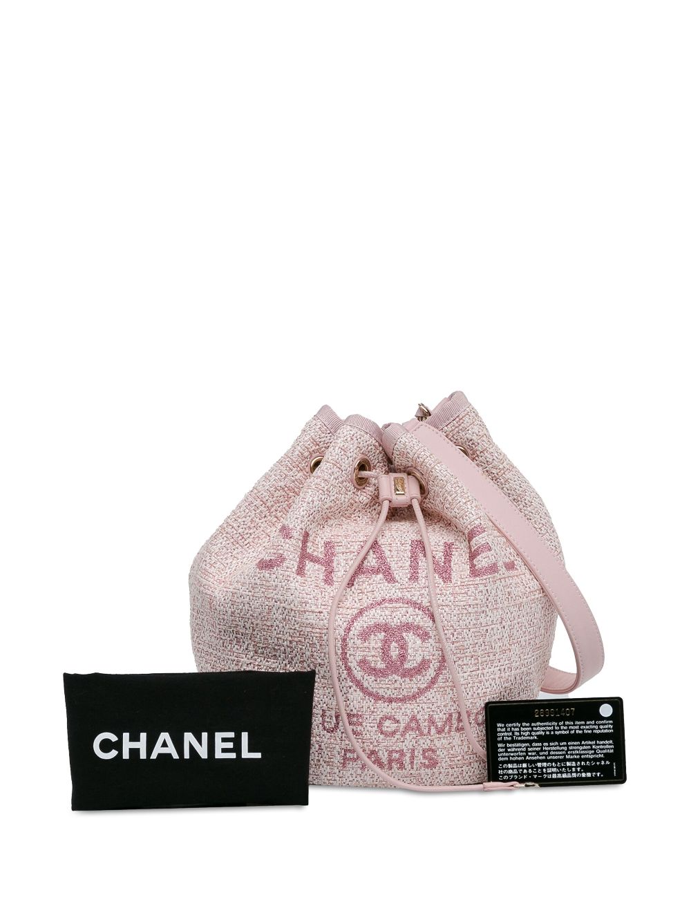 Cheap HOT SALE CHANEL 2018-2019 Tweed Deauville Drawstring bucket bag Women