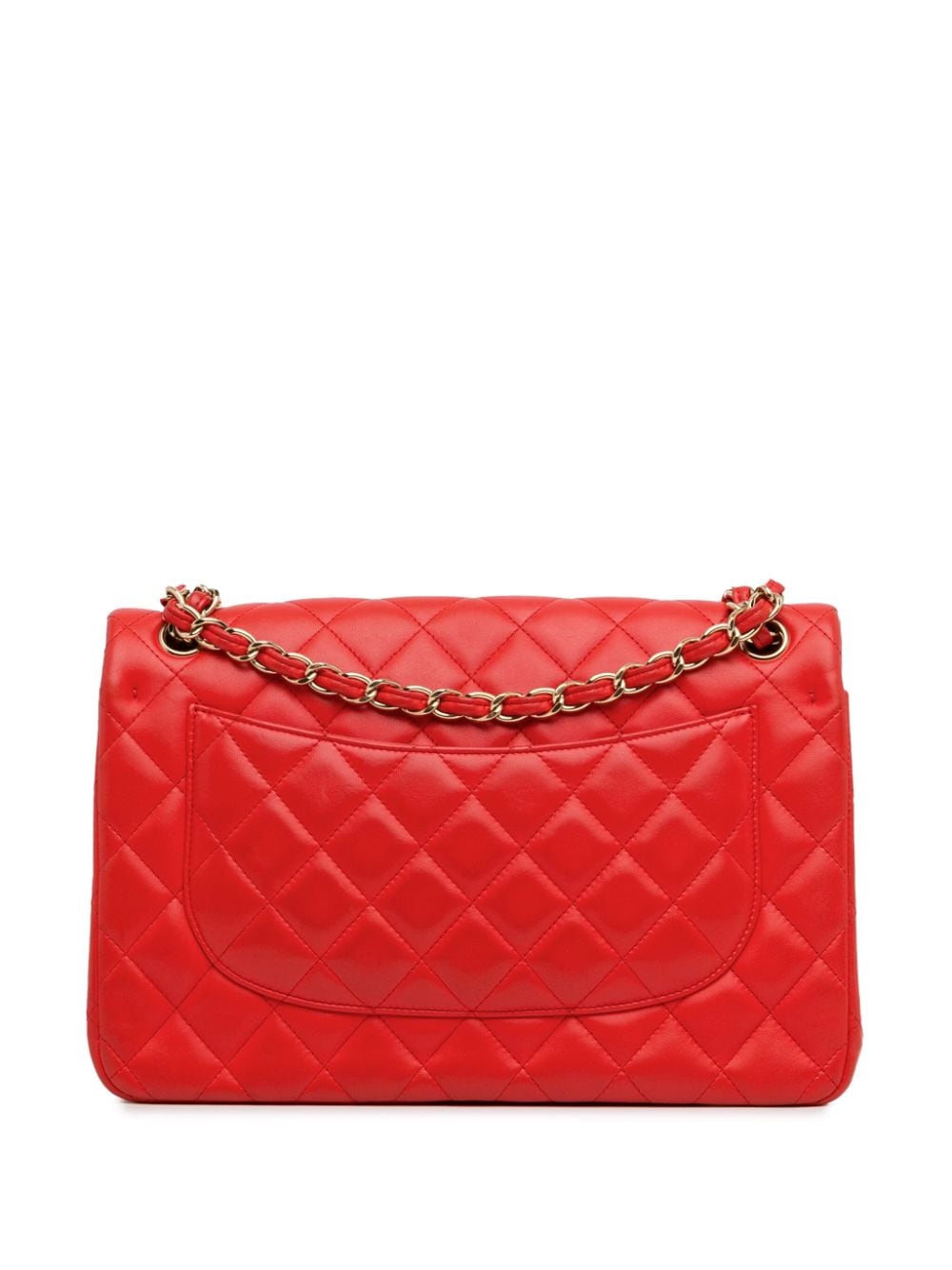 CHANEL Pre-Owned 2016-2017 Jumbo Classic lamsleren Double Flap schoudertas - Rood