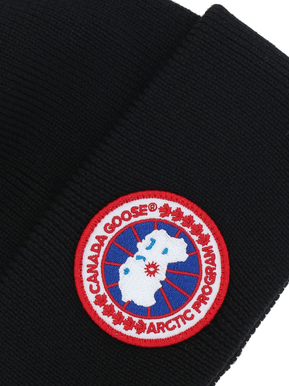 Shop Canada Goose Logo Patch Beanie In Black