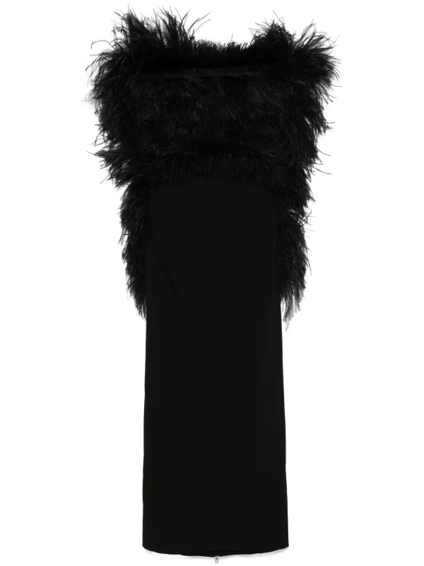 ワンピース SPORTMAX FEATHERED MIDI DRESS 24979354_55234516_600.jpg