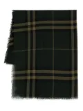 Burberry checked wool scarf - Green
