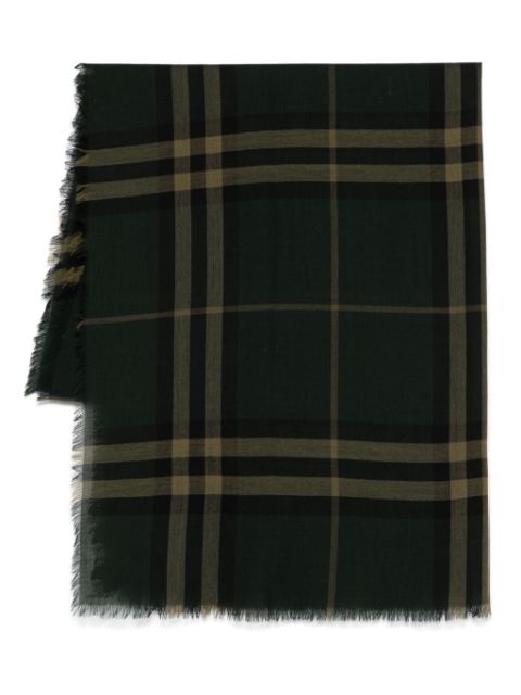 Burberry checked wool scarf Women