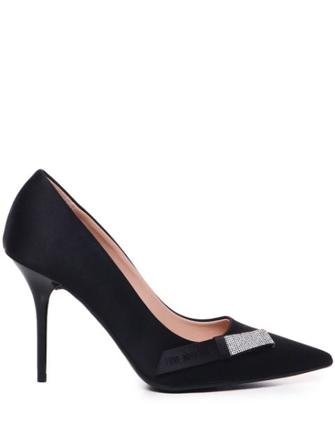 Love Moschino 100mm bow-detail pumps