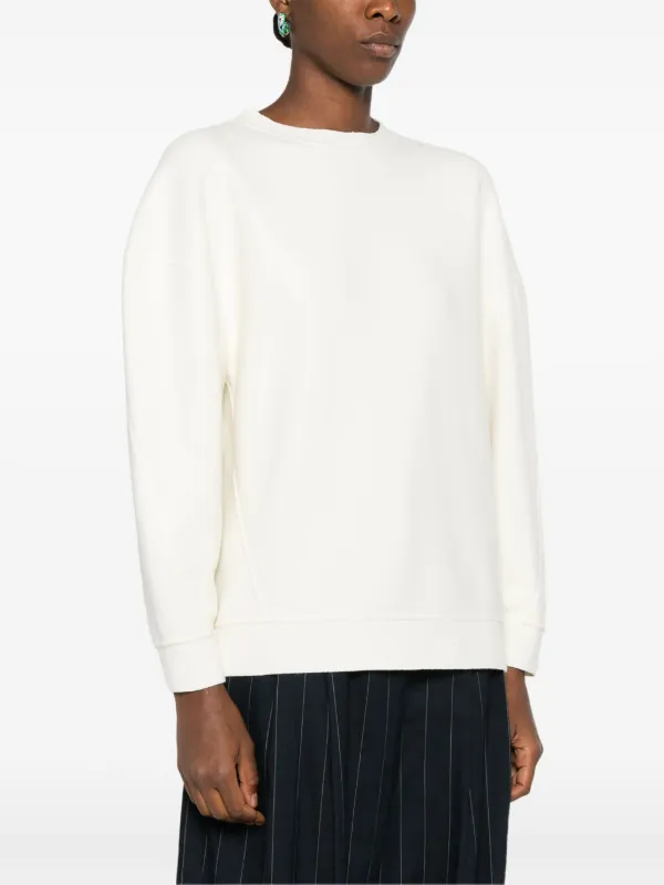 マックスマーラ MAX MARA ELVIRA エルヴィラ スウェット 衣料品 トップス ウール カシミヤ レディース ホワイト系 【中古】 MAX MARA Elvira brushed wool-blend fleece sweatshirt | THE OUTNET
