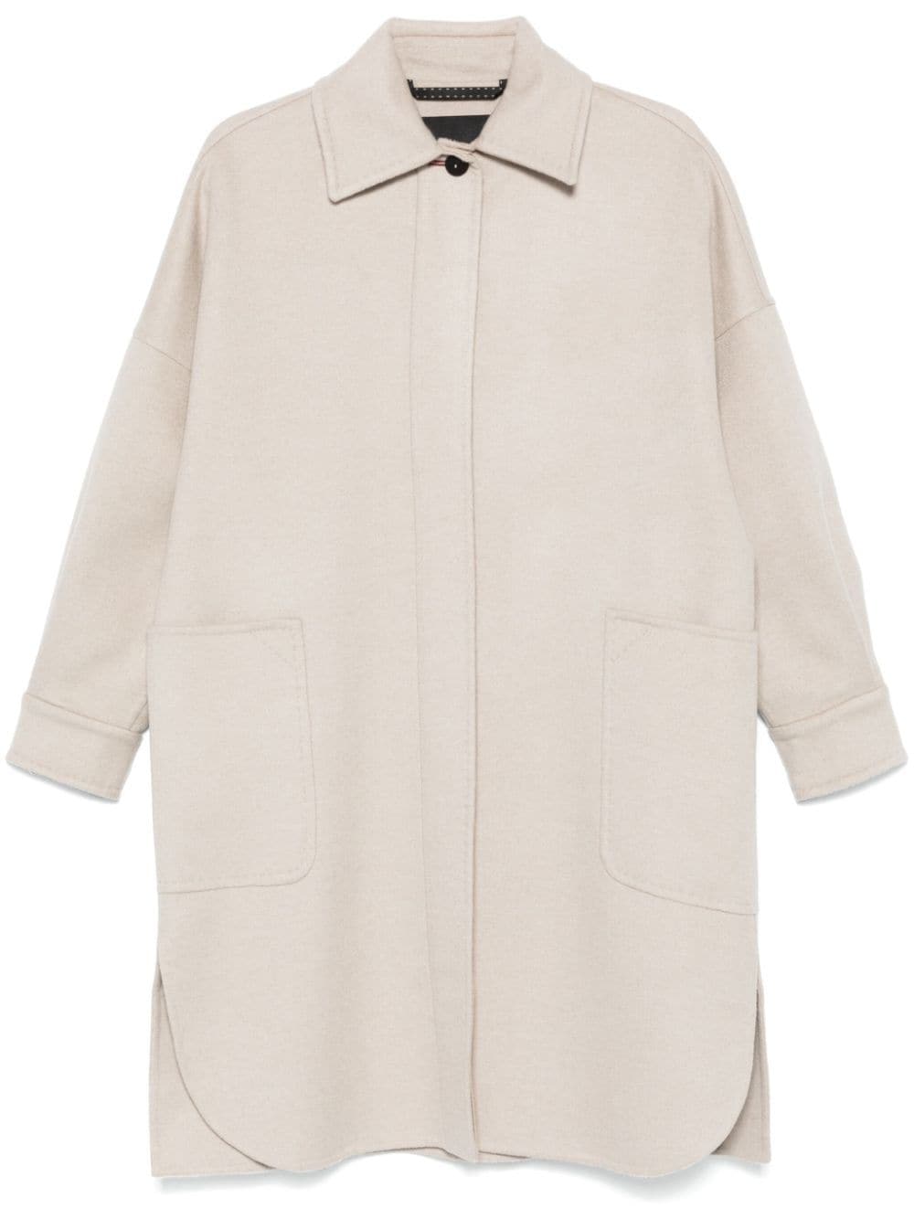 Shop Max Mara Baruffa Coat In Neutrals