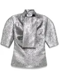 MSGM metallic-effect blouse - Grey