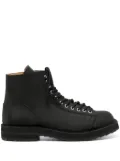 Yohji Yamamoto suede lace-up boots - Black