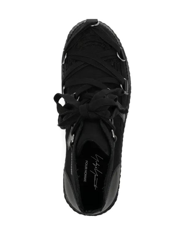 Yohji Yamamoto レースアップ ブーツ | ブラック | FARFETCH JP