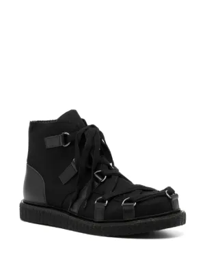 ヨウジヤマモト レザー・ファー レースアップハイカットシューズ SHOES(シューズ)｜YOHJI YAMAMOTOのALL BRAND｜【公式通販】THE
