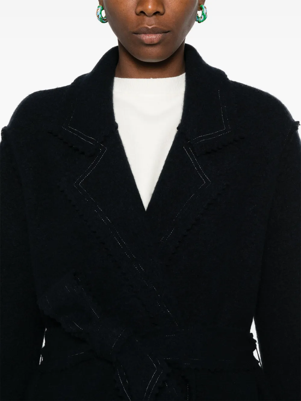 Max Mara 101801 Icon Double-breasted Coat In Blue