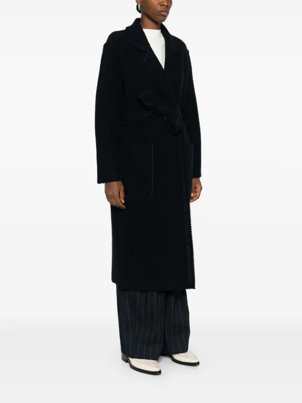 コート Max Mara Dark Blue Wool Blend Jene Coat JENE COAT – Suit Negozi Row