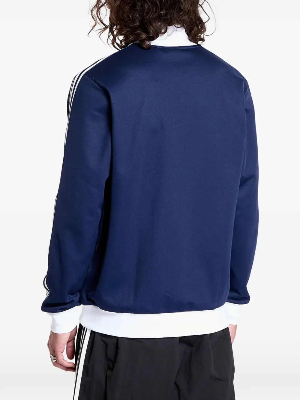 adidas Trui met streepdetail en rits Blauw
