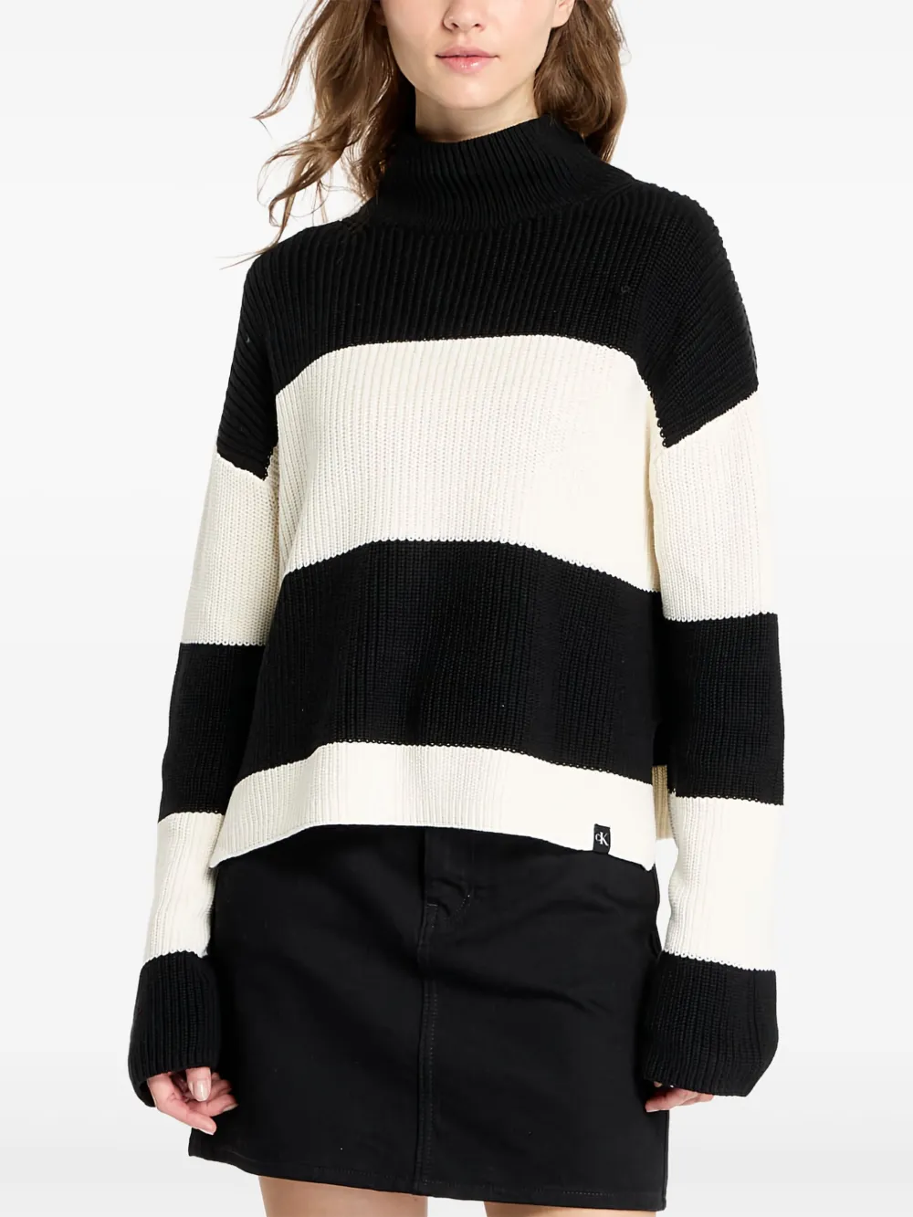 Calvin Klein striped high-neck sweater | Knitted Sweaters | Image 2