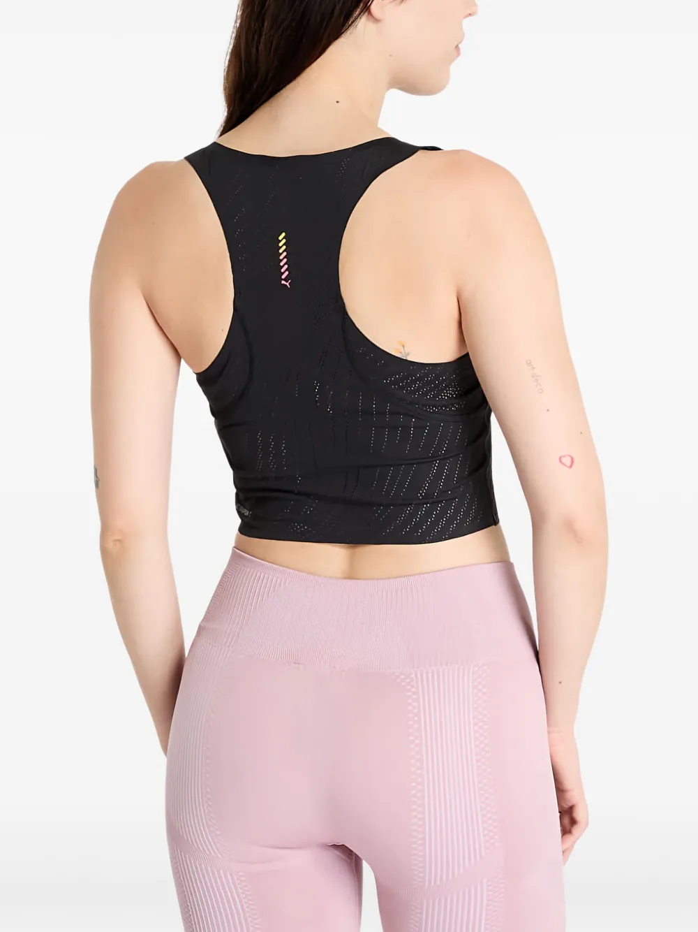PUMA Top met logoprint Zwart