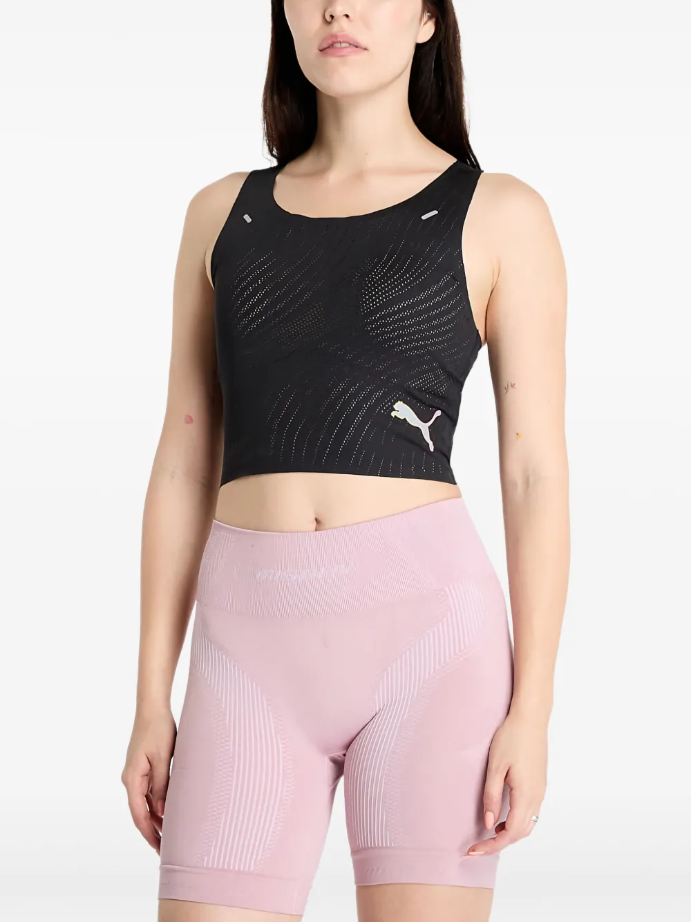 PUMA Top met logoprint Zwart
