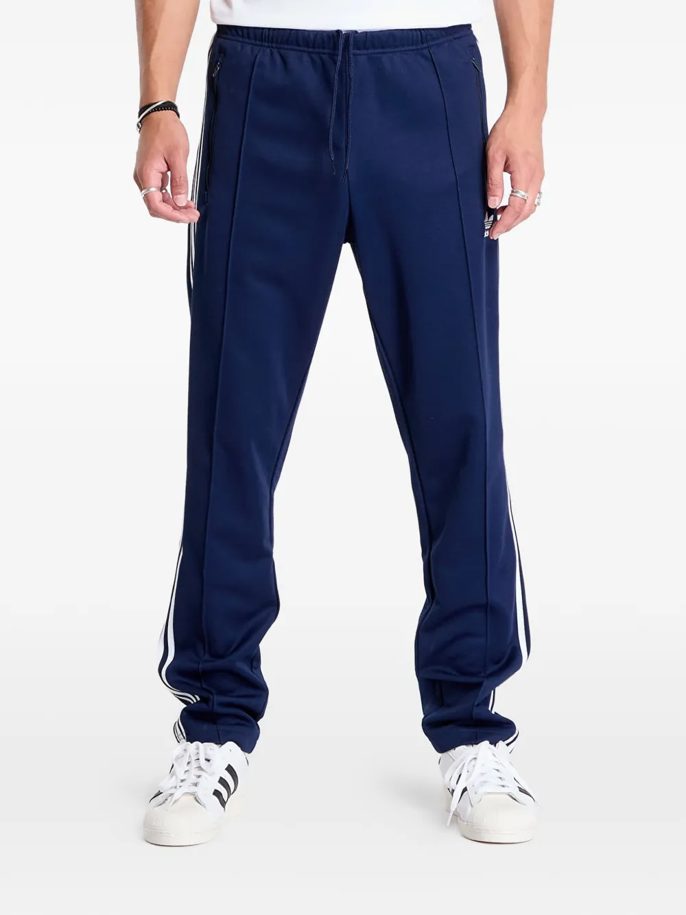 adidas side-stripes track pants - Blu