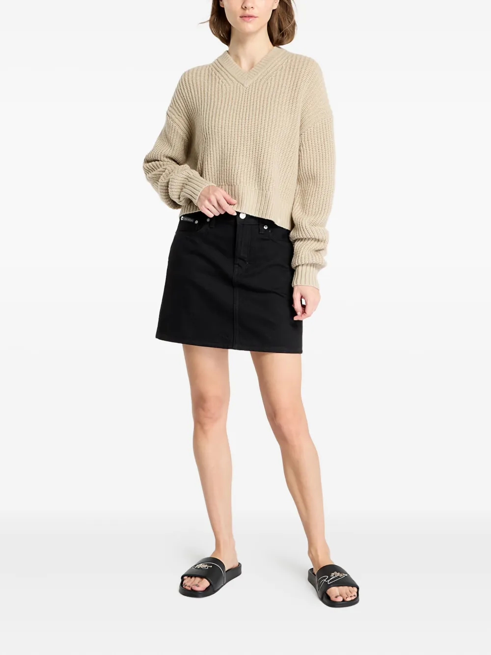 Calvin Klein Jeans V-neck knitwear | Knitted Sweaters | Image 2