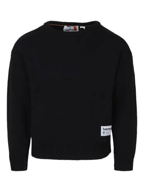 Timberland Kids intarsia knit-logo jumper 