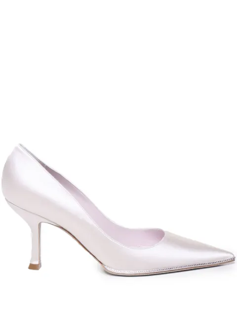 René Caovilla 50mm satin pumps