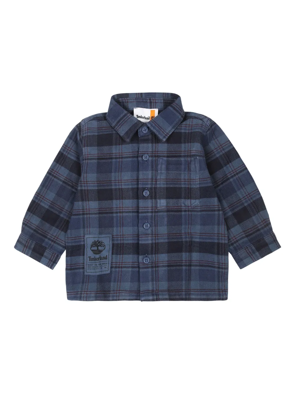 Timberland Kids checkered cotton shirt | Blue | Image 1