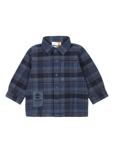 Timberland Kids checkered cotton shirt