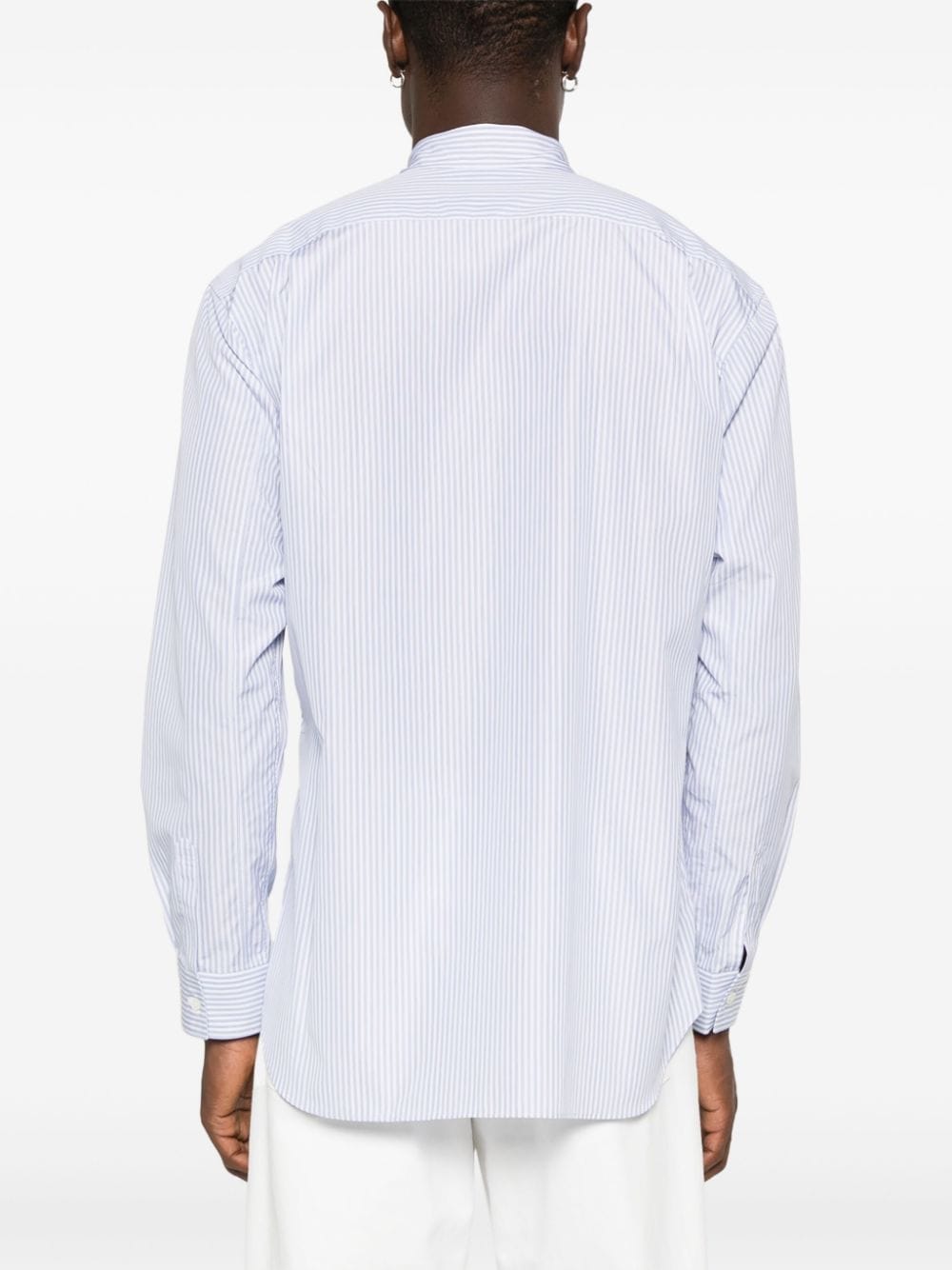 Shop Comme Des Garçons Shirt Patchwork Shirt In Blue