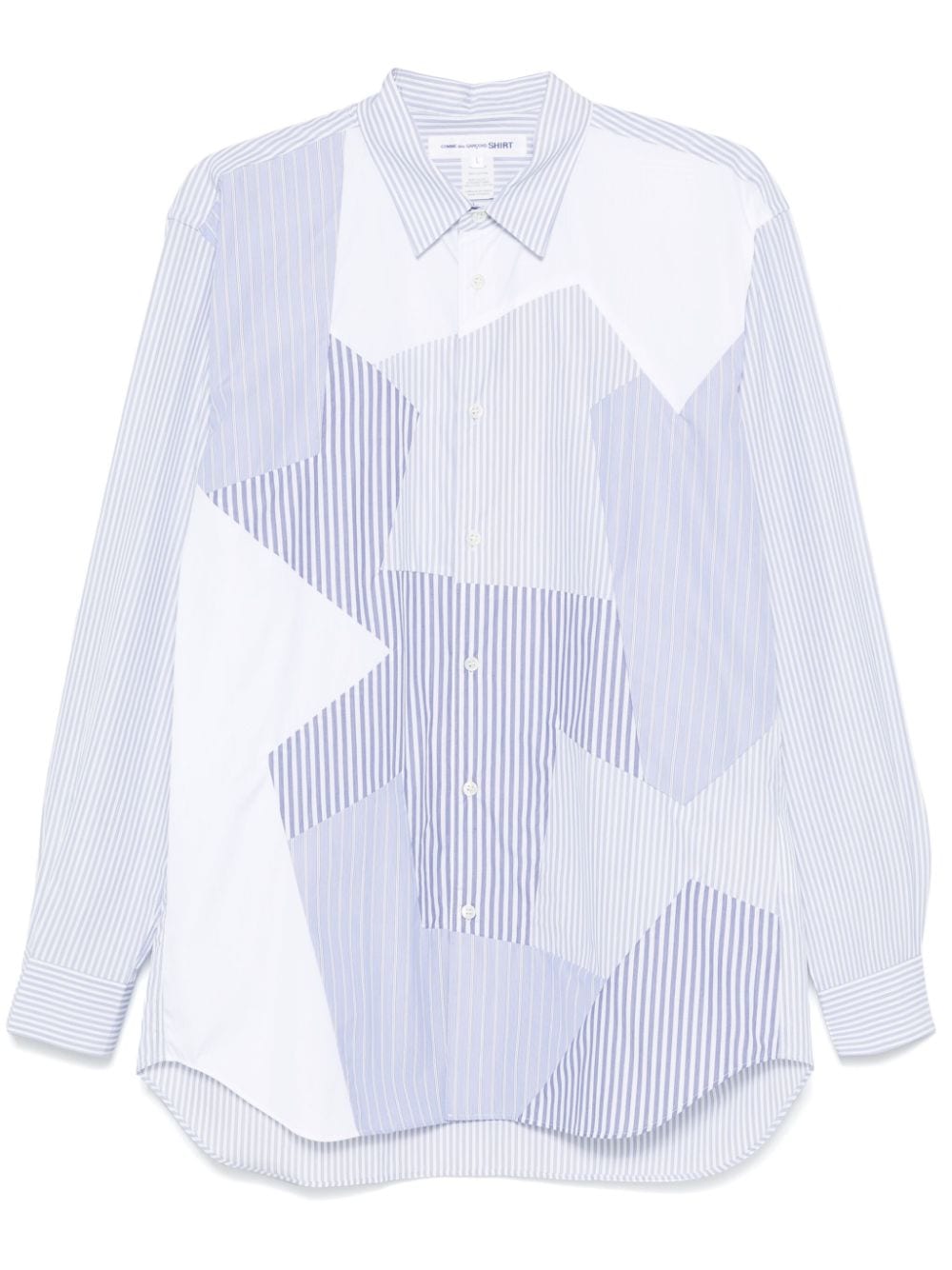 Shop Comme Des Garçons Shirt Patchwork Shirt In Blue