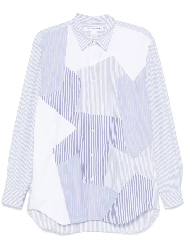 Comme Des Garçons Shirt パッチワーク シャツ | ブルー | FARFETCH JP