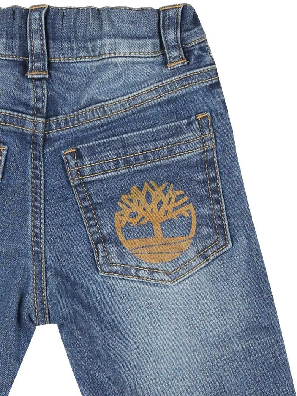 Timberland Kids Jeans met logoprint Blauw