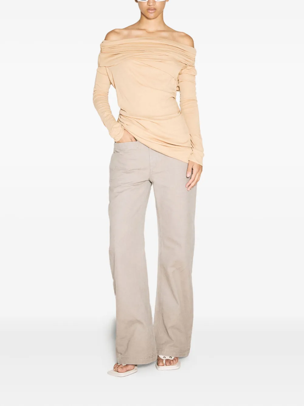ENTIRE STUDIOS Flared broek Beige
