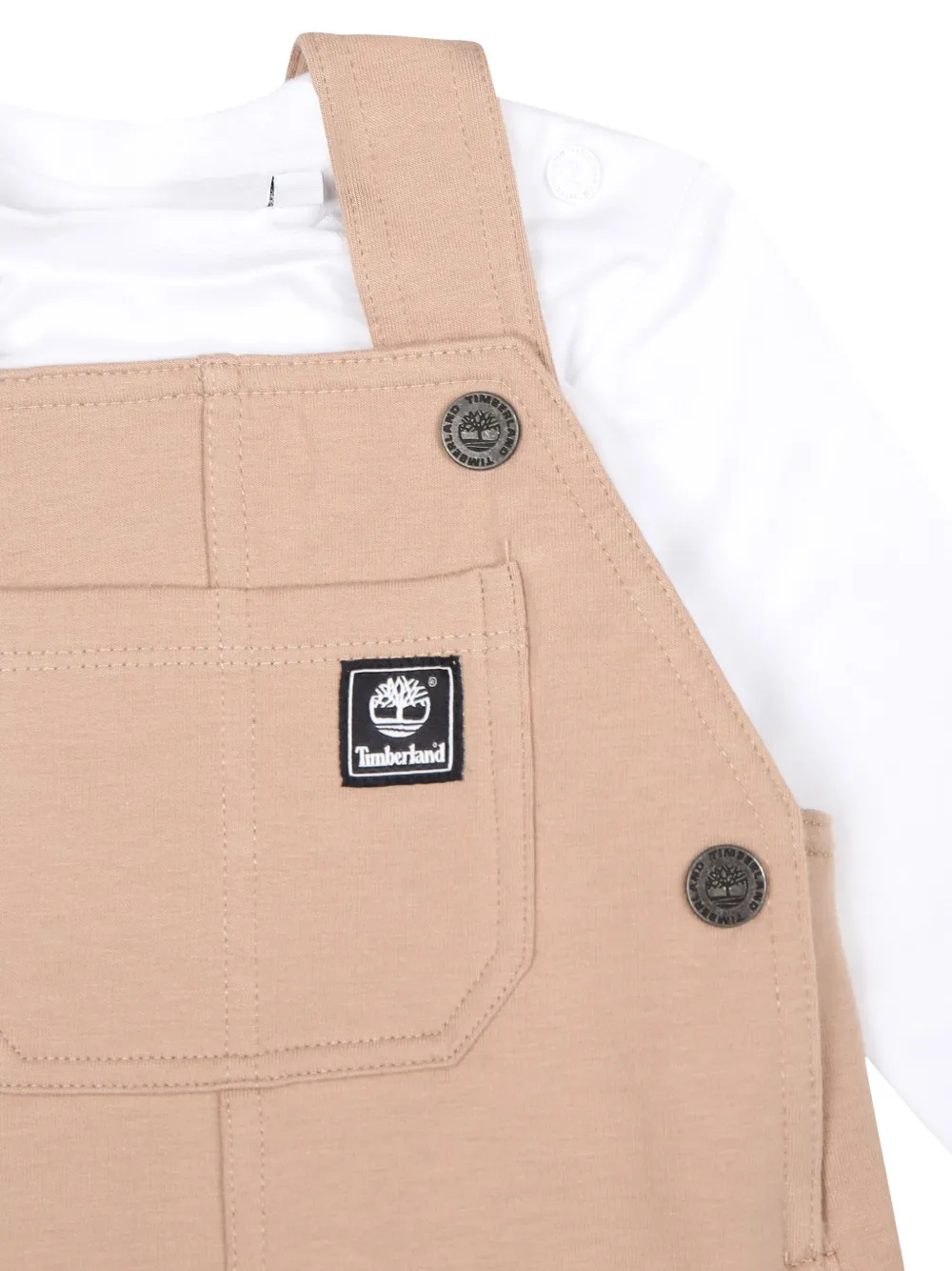 Timberland Kids Jersey T-shirt en tuinbroek Beige