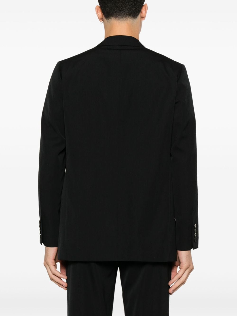 Shop Auralee Wool Gabardine Blazer In Black