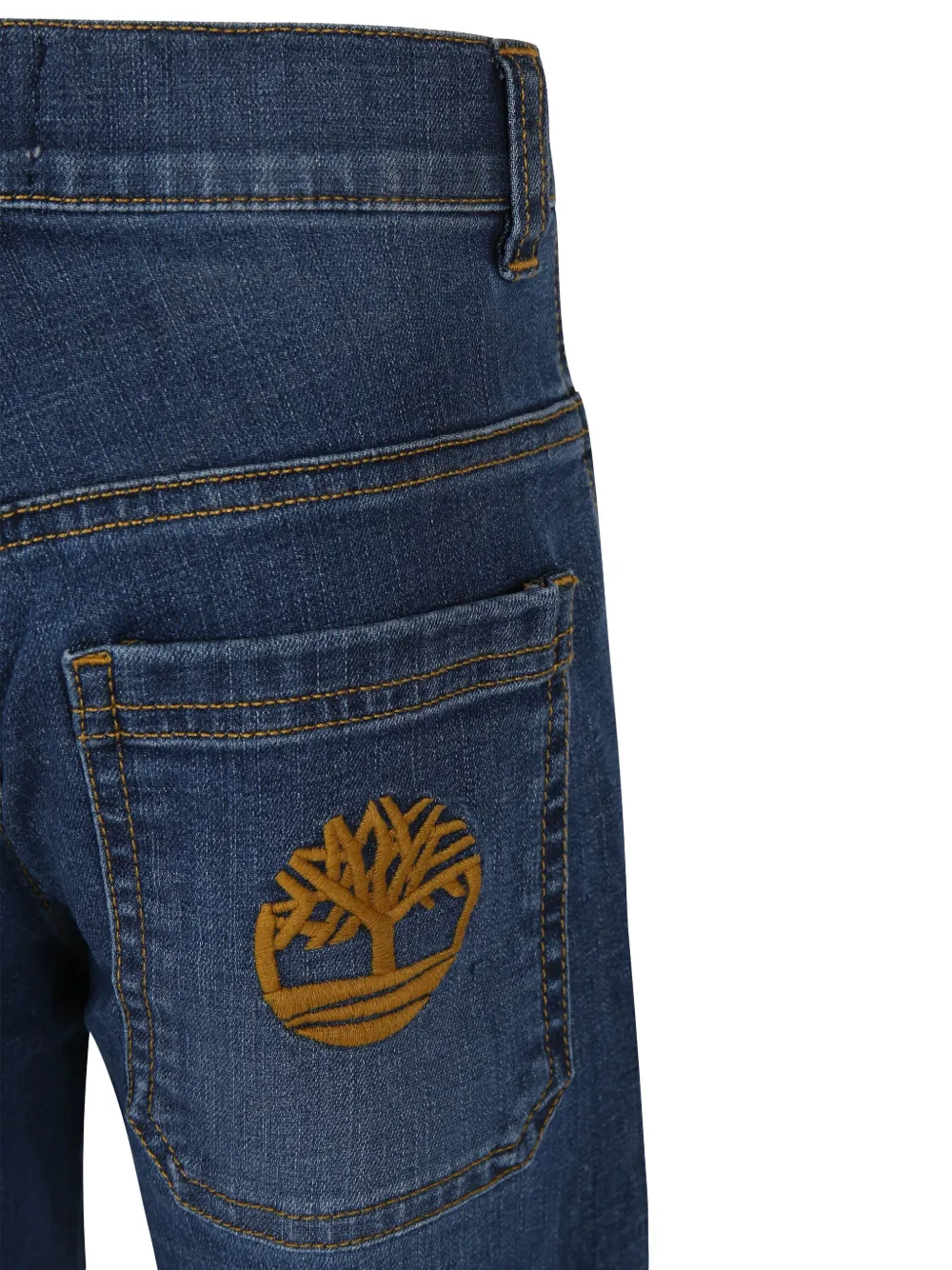 Timberland Kids Jeans met geborduurd logo Blauw