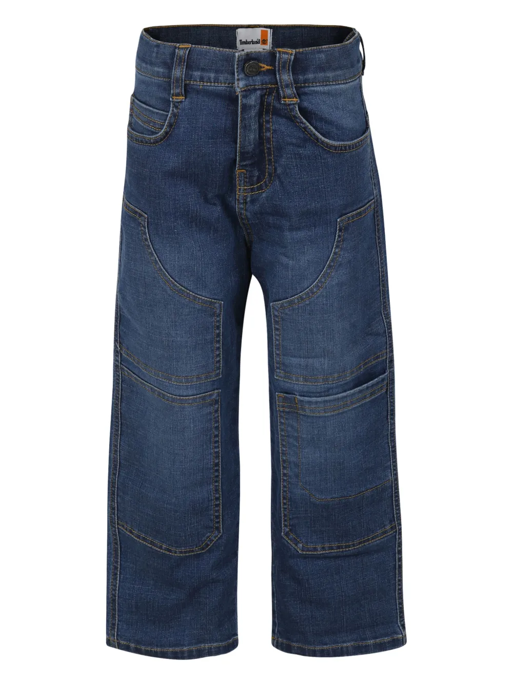 Timberland Kids logo-embroidered jeans | Blue | Image 1