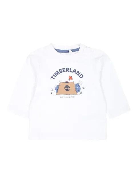 Timberland Kids playera con caricatura estampada