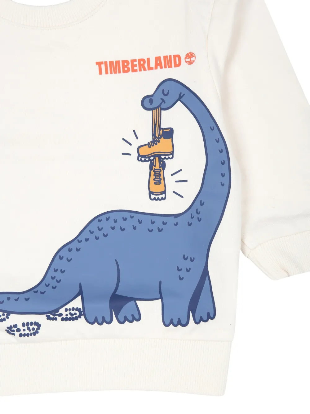 Timberland Kids Sweater met Dinosaur-print Beige